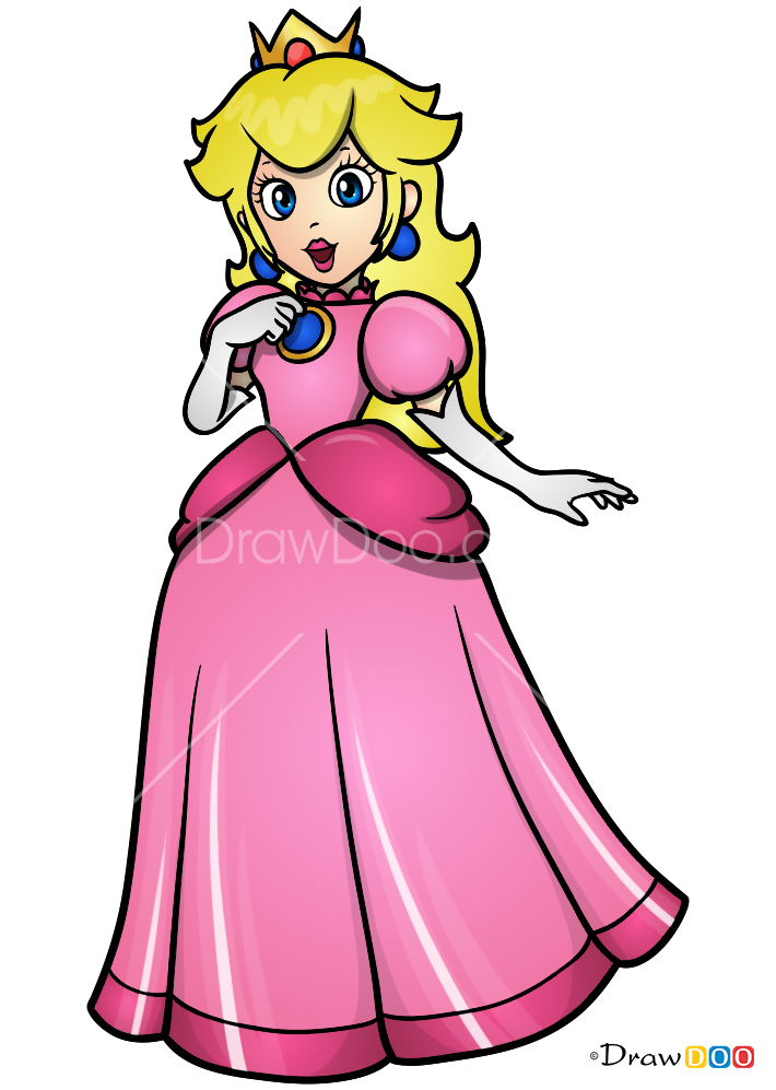 How to Draw Peach, Super Mario